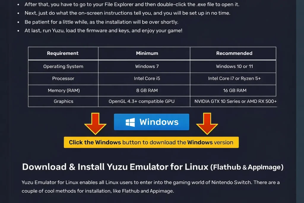 Click the Windows download button to download the software for Windows