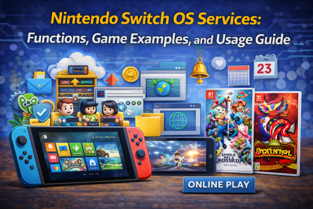 Nintendo Switch OS Services Functions and Usage Guide Nintendo Switch OS services showing system functions, service architecture, and in-game usage examples