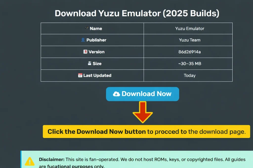 Main download section showing download button